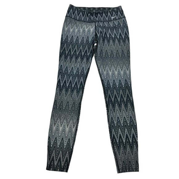 Nike Dri-Fit Leggings Multicolor Geometric Print Recycled Polyester Size Medium - Picture 1 of 10